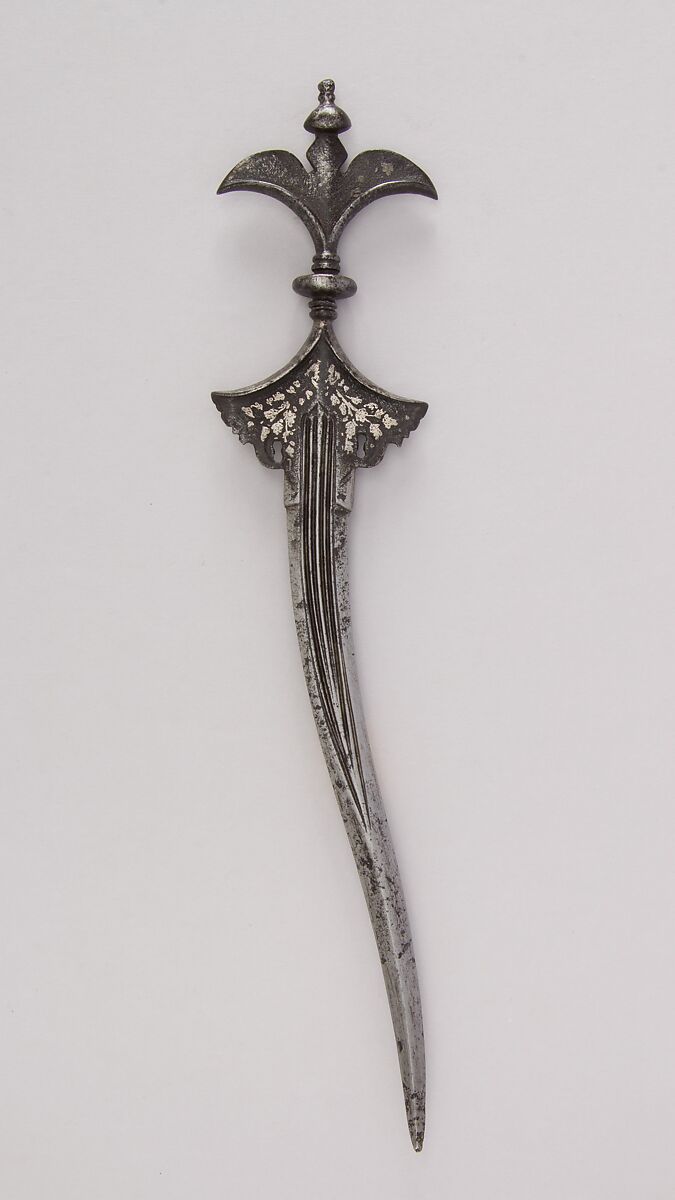 Dagger (Chilanum), Steel, silver, South Indian