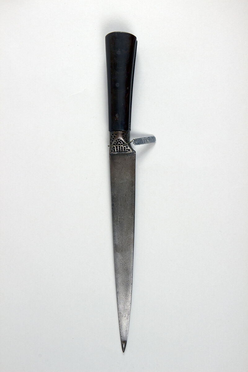 Dagger (Knife), Steel, horn, Persian 