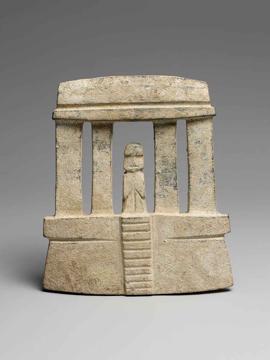 Architectural Model with Figure, Stone, Mezcala 