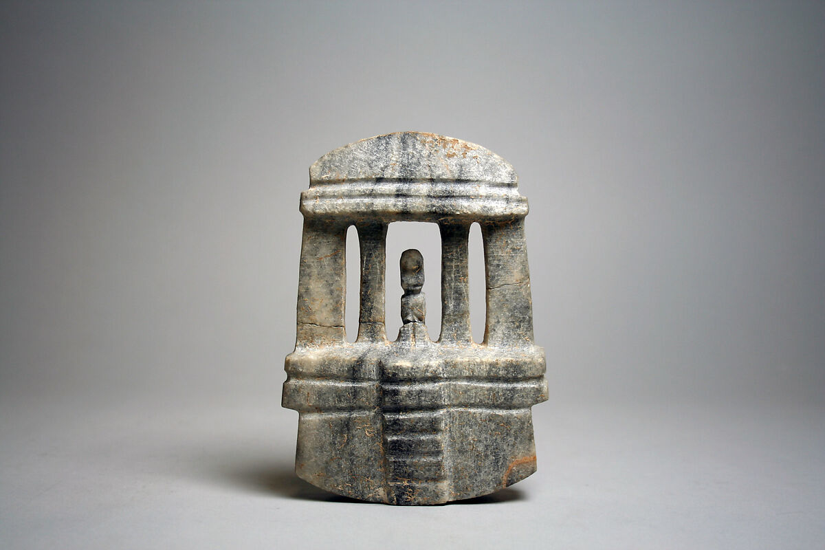 Architectural Model with Figure, Stone, Mezcala 