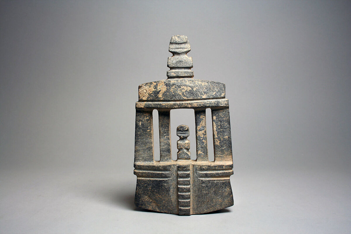Architectural Model with Figures, Stone, Mezcala 