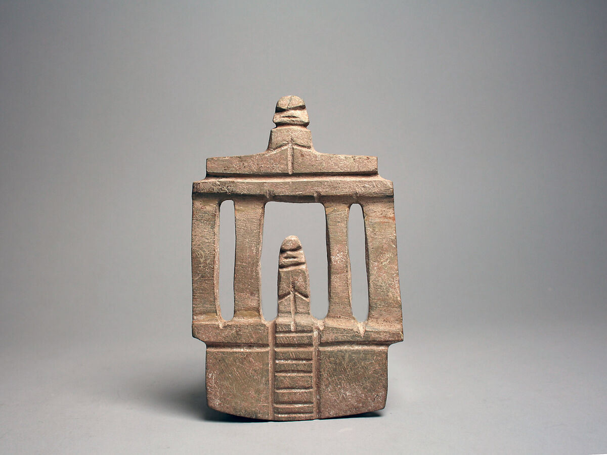 Architectural Model with Figures, Stone, Mezcala 