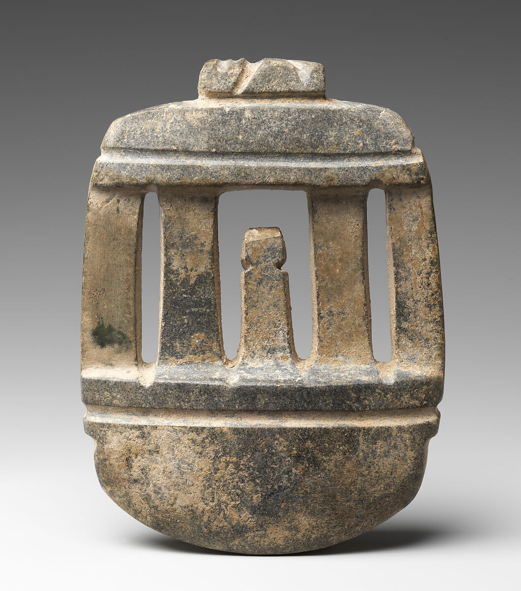 Architectural model, Mezcala artist(s), Greenstone, Mezcala