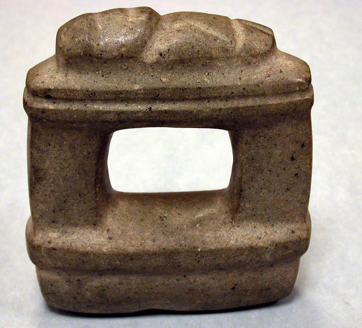 Architectural Model with Figure, Stone, Mezcala