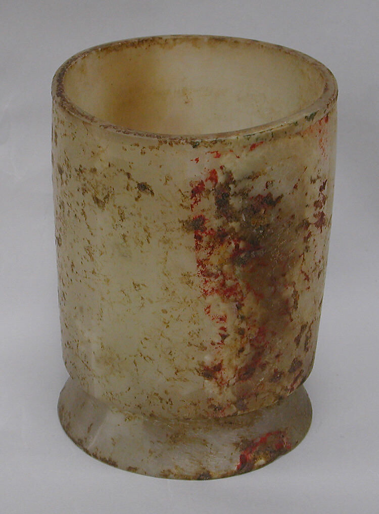 Onyx Cylinder Vessel, Onyx marble (tecalli), Mexican 