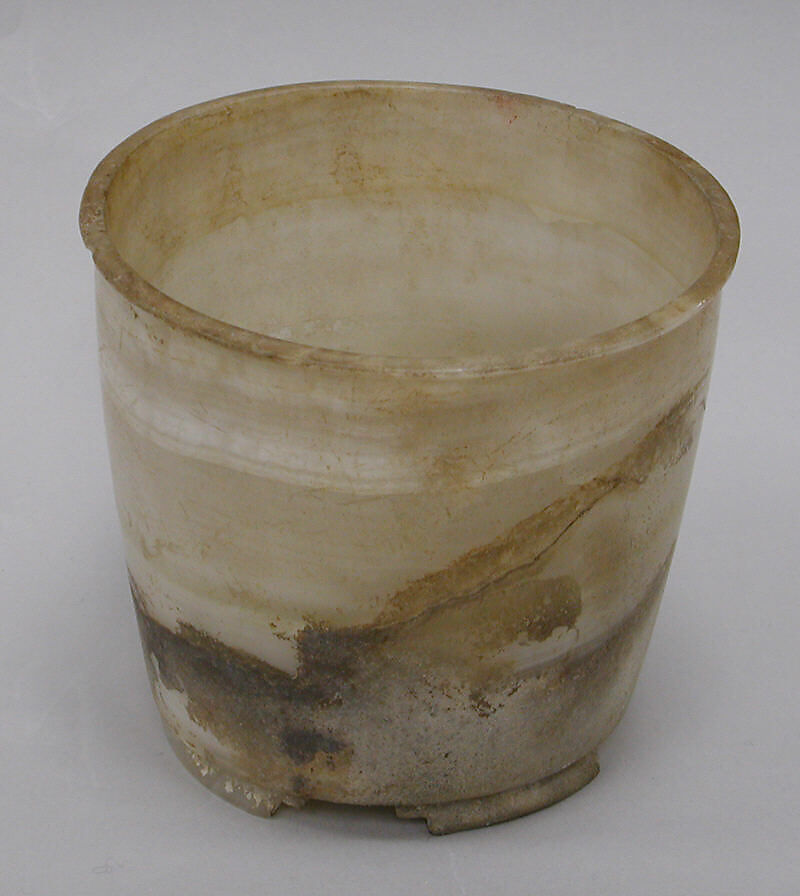 Tripod Onyx Vessel (tecalli), Onyx marble (tecalli), Mexican 