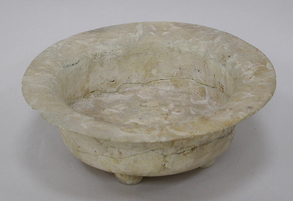 Onyx Tetrapod Bowl, Onyx marble (tecalli), Mexican 
