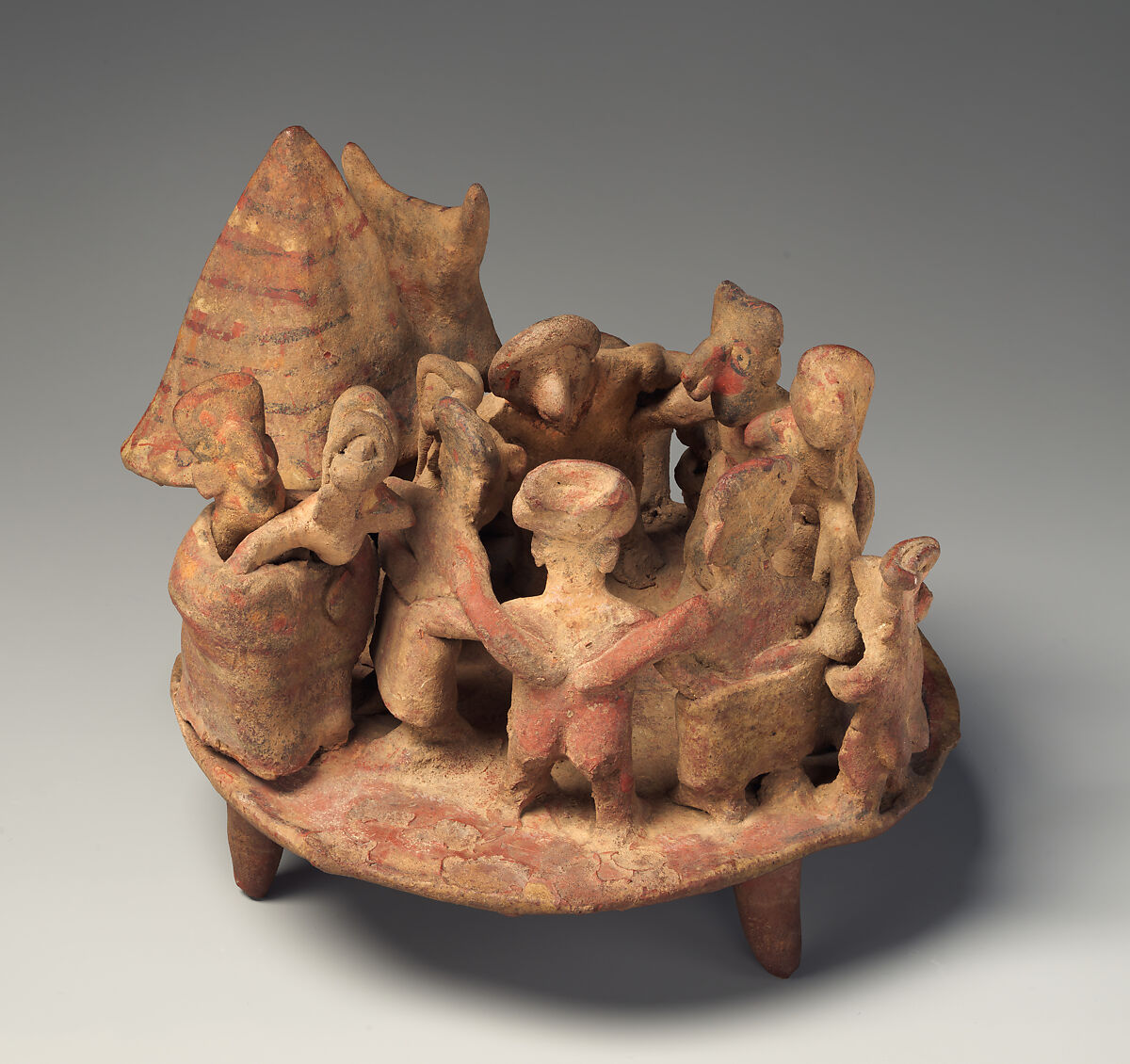 Village Scene, Ceramic, slip, Nayarit 