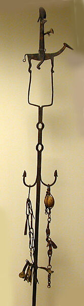 Staff: Equestrian Figure, Iron, metal, stone, Bamana peoples 