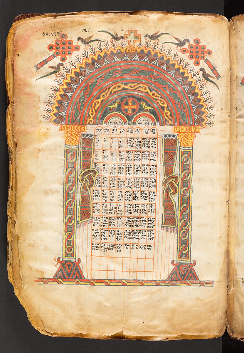 Book of the Gospels, Northern Highlands artist, Parchment (vellum), acacia wood, tempera, ink