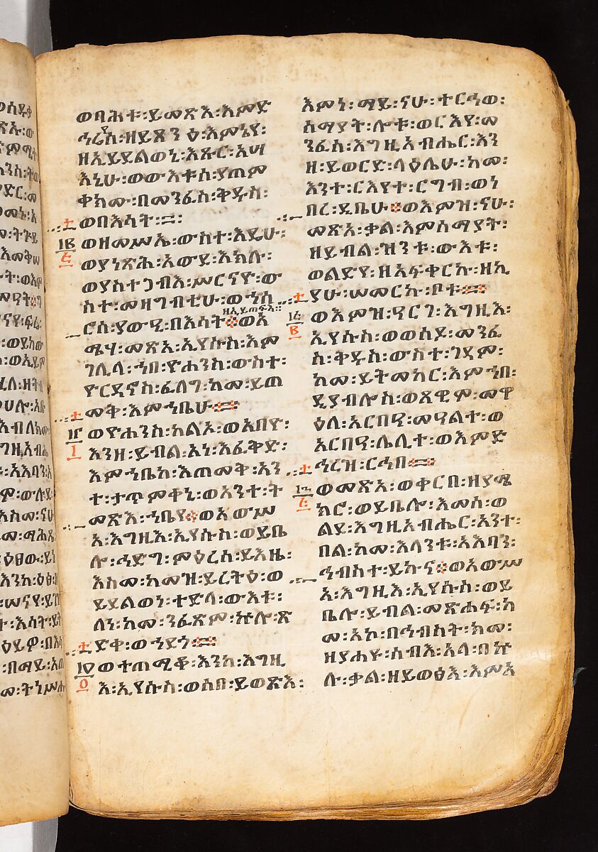 Book of the Gospels, Northern Highlands artist, Parchment (vellum), acacia wood, tempera, ink