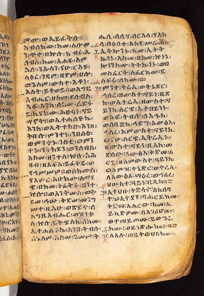 Book of the Gospels, Northern Highlands artist, Parchment (vellum), acacia wood, tempera, ink