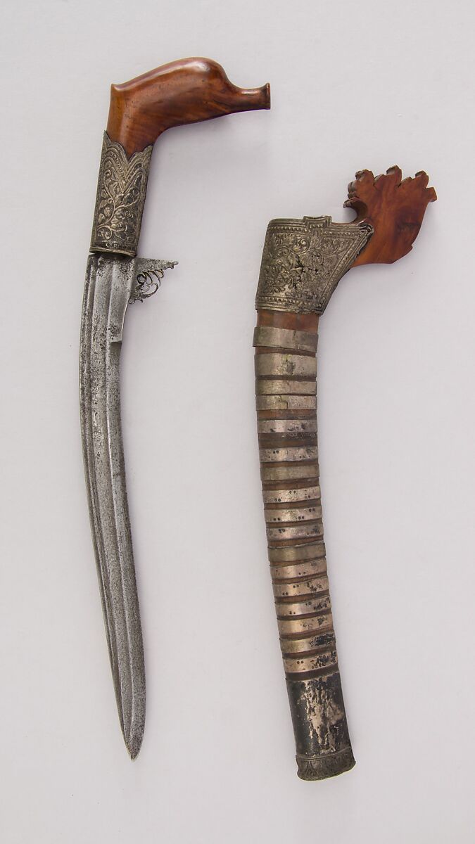 Knife (Sekin) with Sheath, Wood, Sumatran