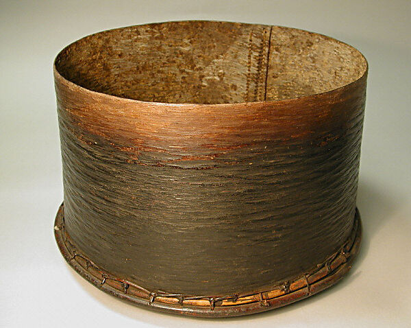 Lidded Container (Kepuk), Bark, wood, fiber, Toba Batak people