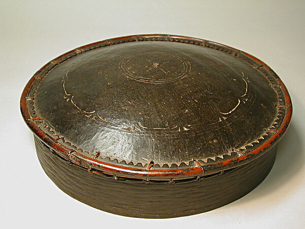 Lidded Container (Kepuk), Bark, wood, fiber, Toba Batak people