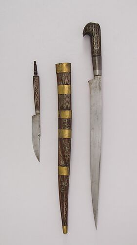 Knife with Sheath and Small Knife