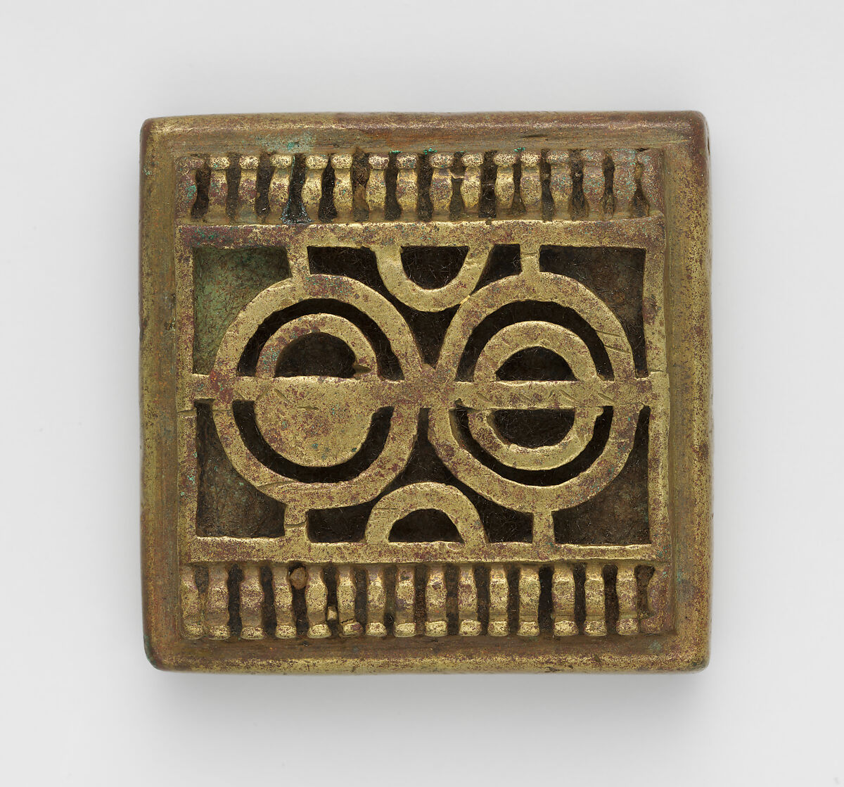 Gold Weight: Geometric, Brass, Akan peoples 