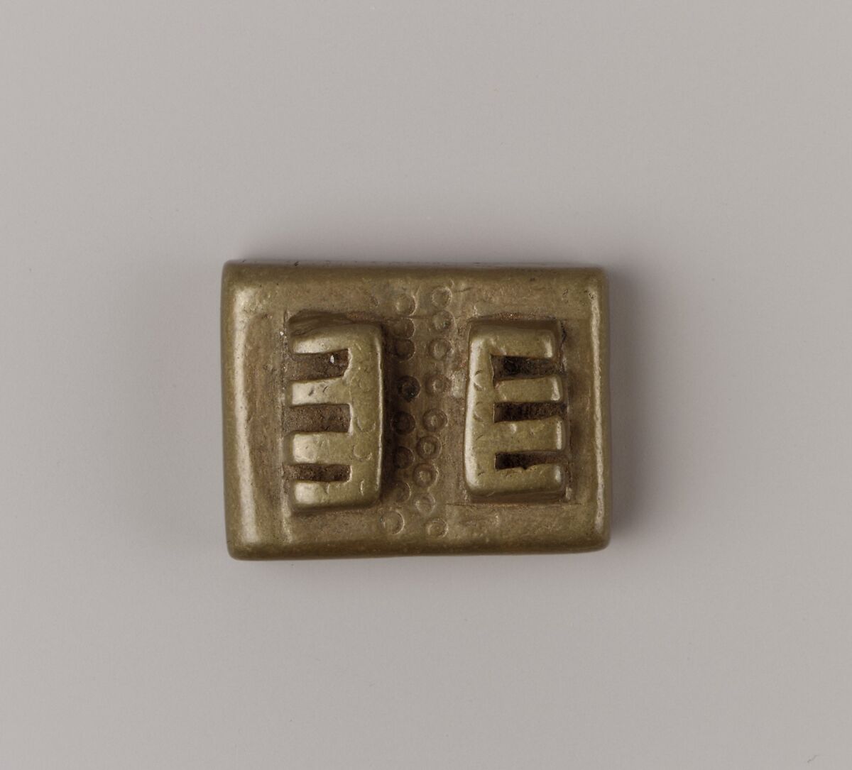 Gold Weight: Geometric, Brass, Akan peoples 