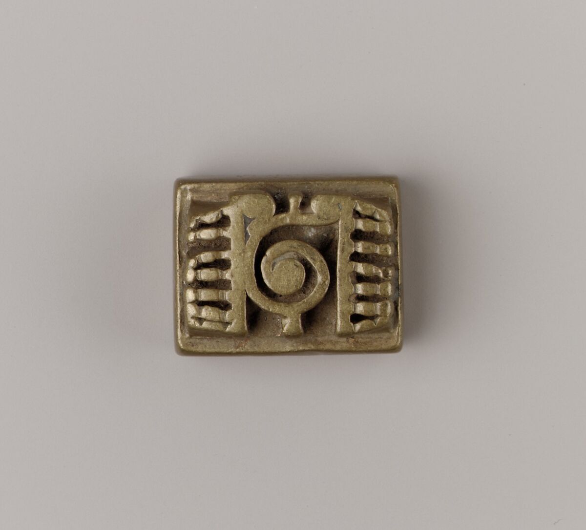 Gold Weight: Geometric, Brass, Akan peoples 