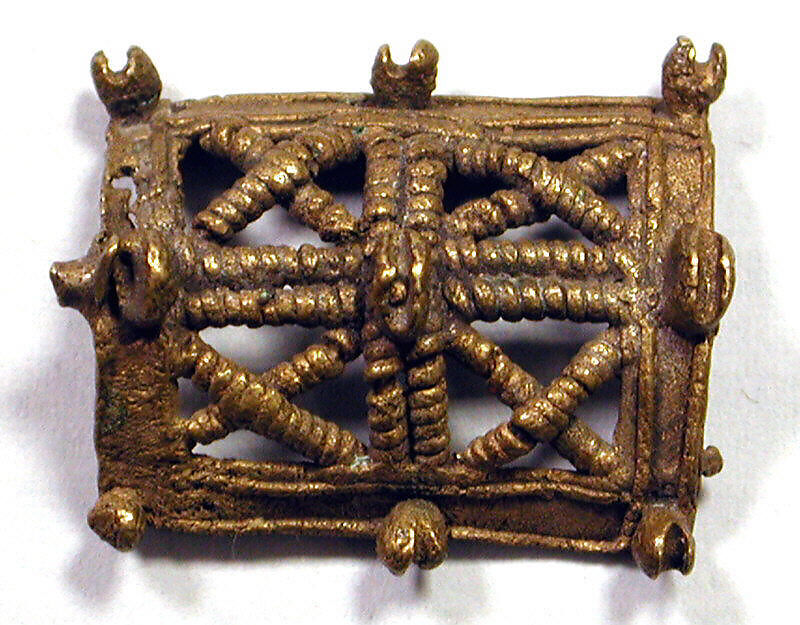 Gold Weight: Shield, Brass, Akan peoples 