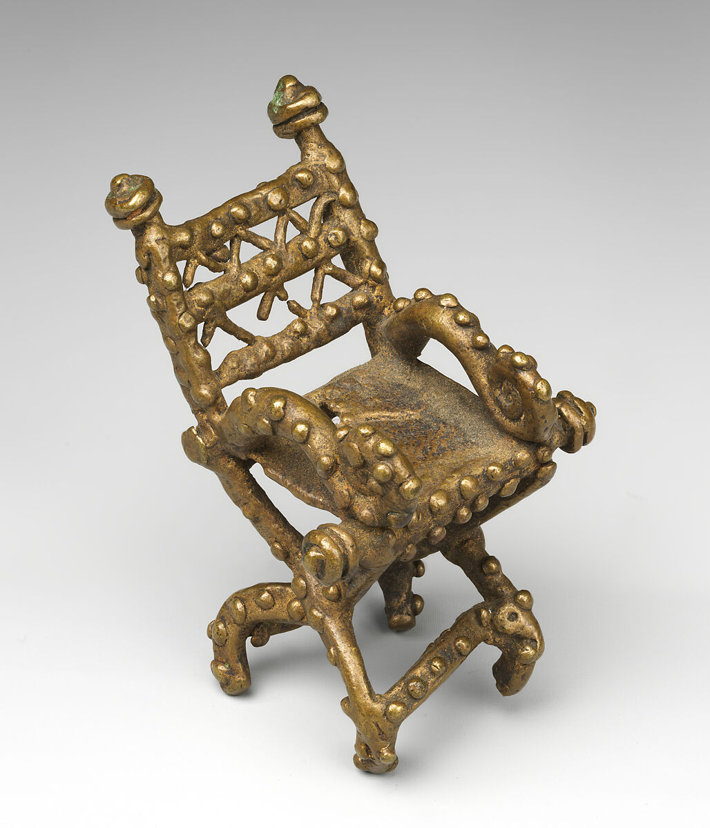 Gold Weight: Chair, Brass, Akan peoples 