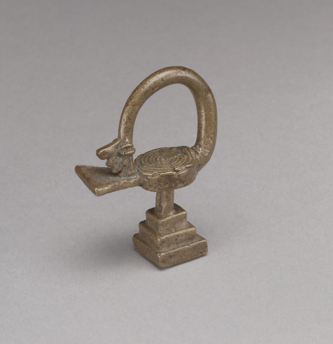 Gold Weight: Bird (Sankofa), Brass, Akan peoples 