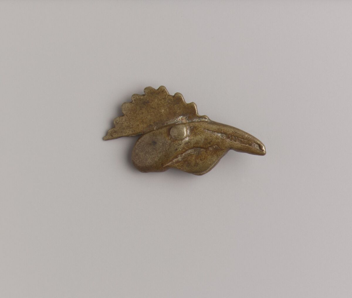 Gold Weight: Chicken's Head, Brass, Akan peoples 