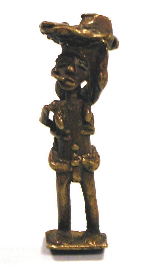 Gold Weight: Mother and Child, Brass, Akan peoples 