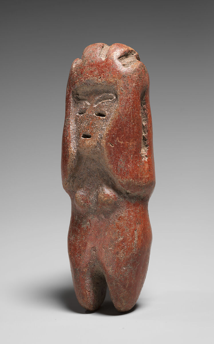 Standing Ceramic Female Figure, Ceramic, Valdivia