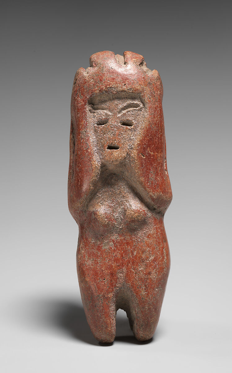 Standing Ceramic Female Figure, Ceramic, Valdivia 