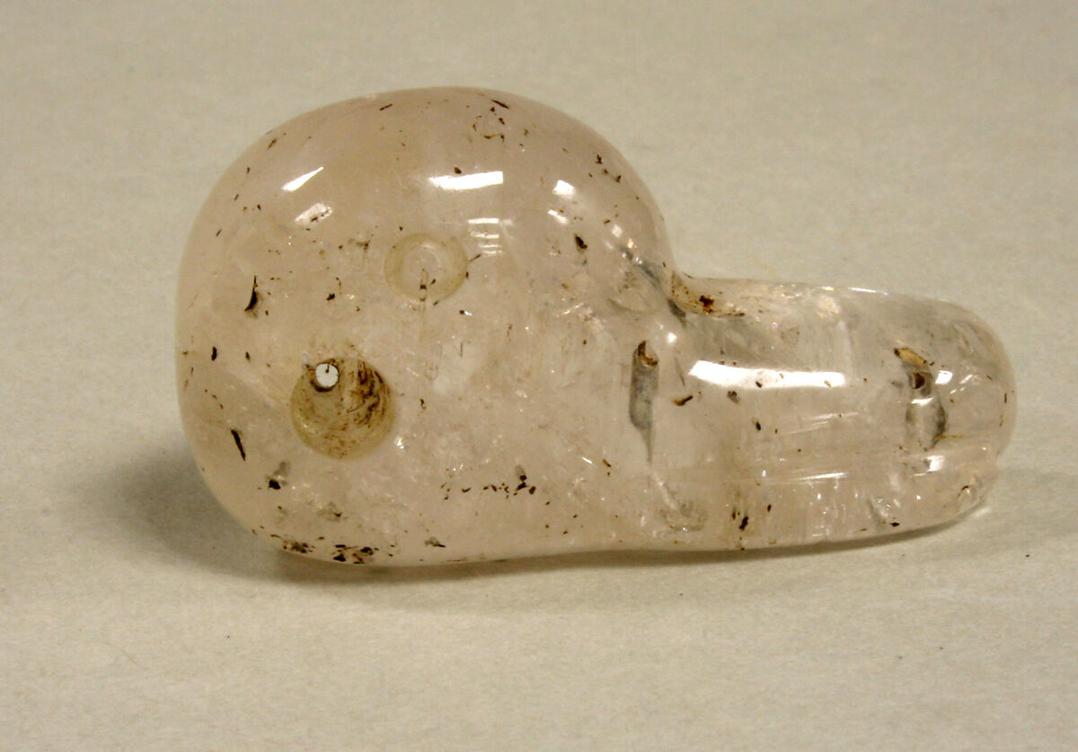 Rock Crystal Duck Pendant, Rock crystal, Olmec 