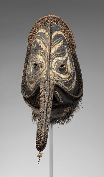 Initiation Mask, Iatmul artist (?), Fiber, cassowary feathers, paint, Iatmul (?) 