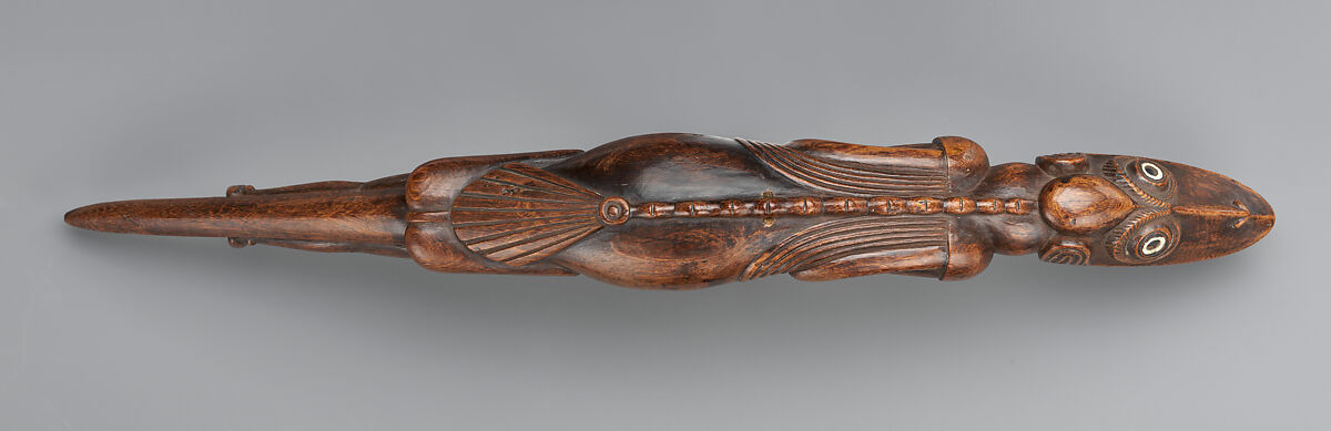 Moko (lizardman figure), Rapa Nui artist, Wood, obsidian, bone, Rapa Nui people