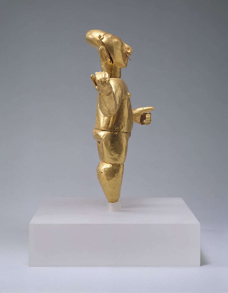 Standing figure, Tolita-Tumaco artist(s), Gold, Tolita-Tumaco