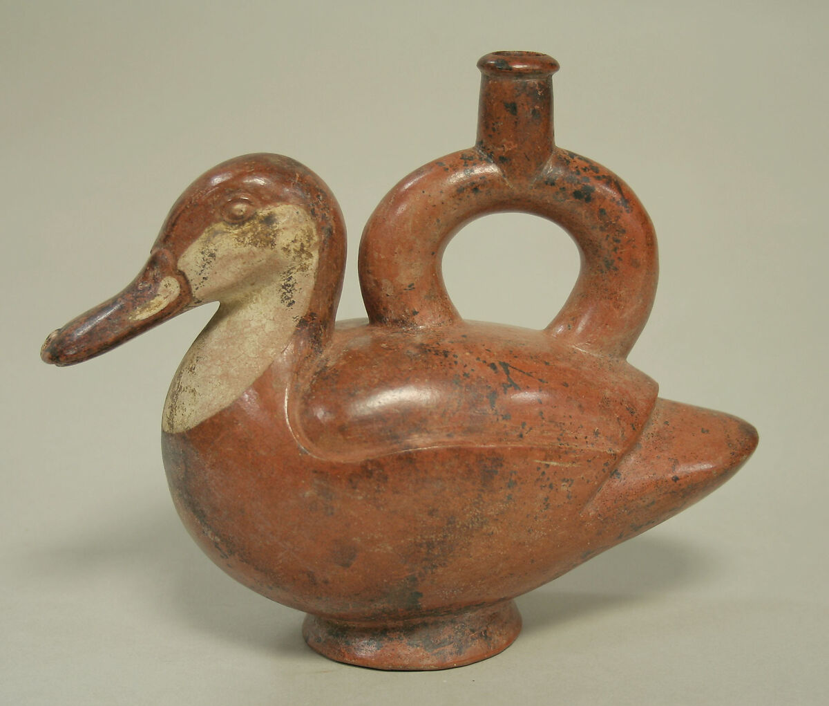 Stirrup Spout Bottle, Ceramic, Moche 