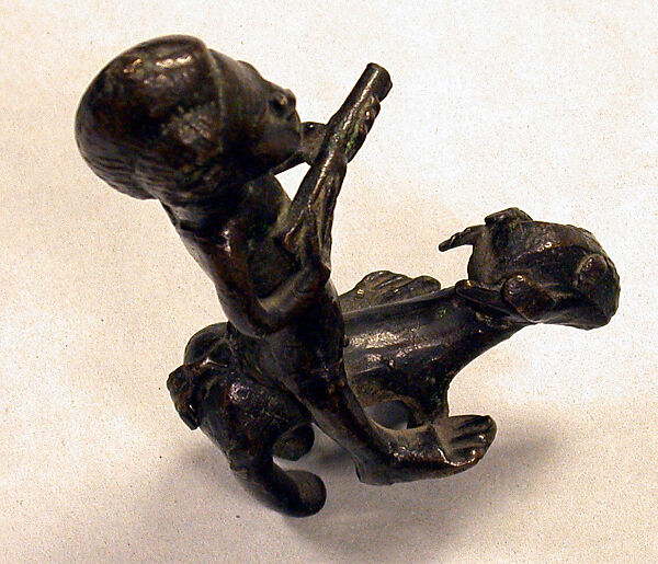 Figure on Goat, Brass (cast), Baule peoples 