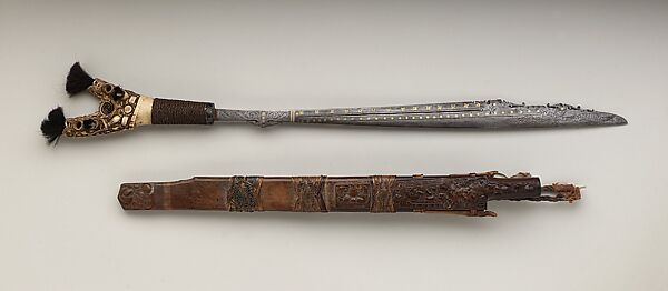 Mandau (sword) and sheath