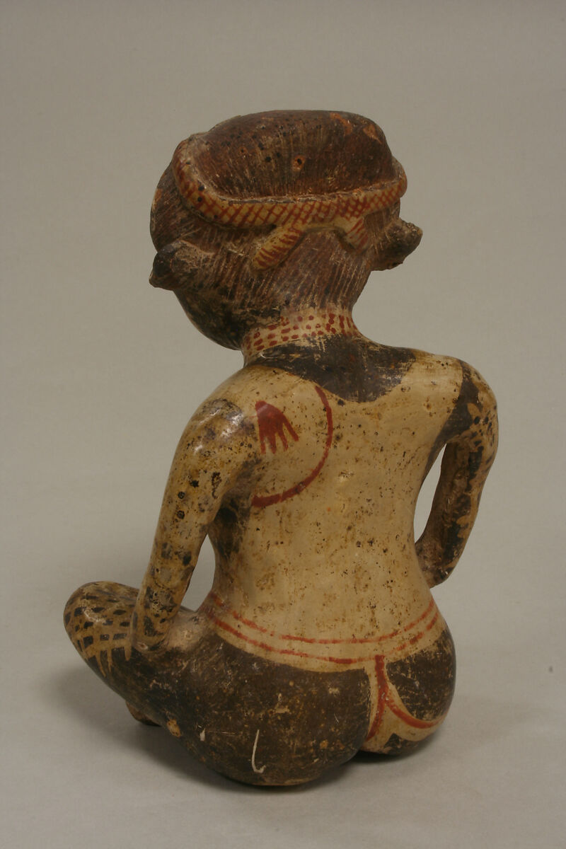 Seated Male Figure, Ceramic, Nayarit (Chinesco)