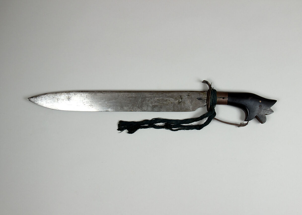 Knife, Steel, horn, brass, Philippine, Luzon or Visayan Islands 