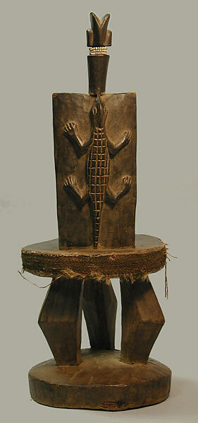 Stool, Wood, hide, cloth, beads, Zaramo or Kwere peoples 