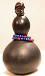 Vessel with Figurative Stopper, Calabash, wood, beads, Zigua people