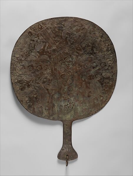 Osun Priestess Fan, Brass, Yoruba peoples 