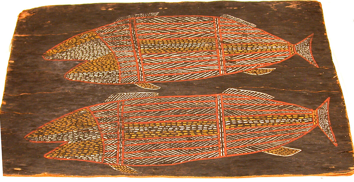 Bark Painting, Bark, paint, Ingura people (?) 