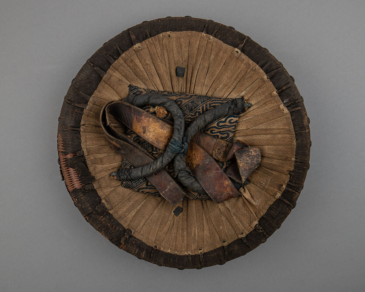 Shield (<i>Peurise tuju bintang</i>, "seven star shield"), Cane, textile, brass, iron, Sumatran, Sultanate of Aceh