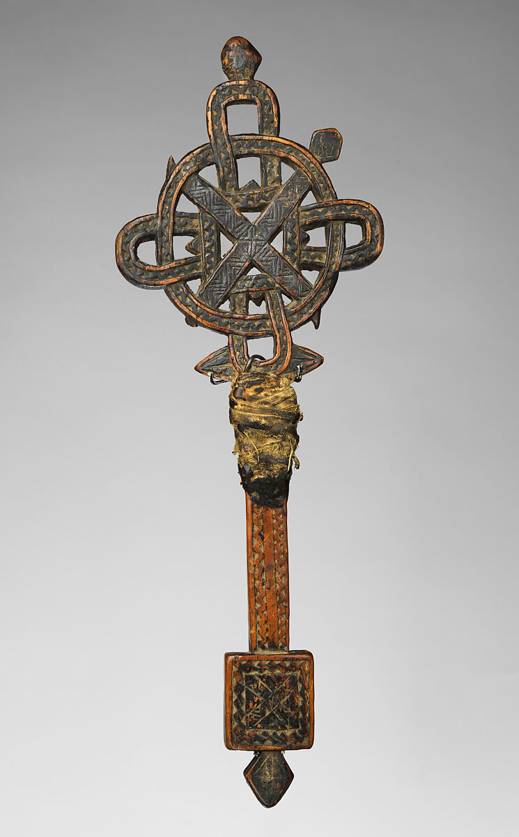 Hand Cross (mäsqäl), Wood, Amhara or Tigrinya peoples 