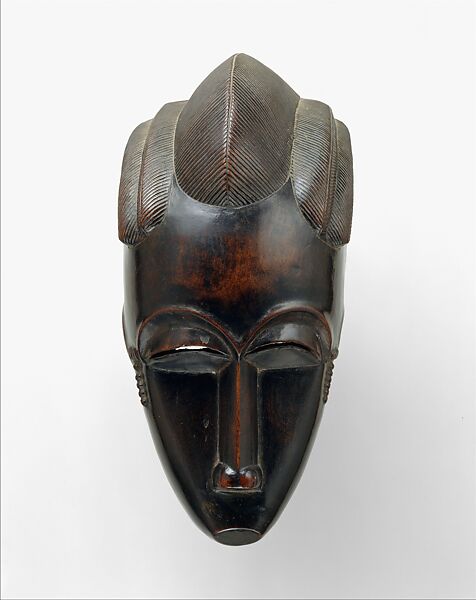 Portrait Mask (Gba gba), Wood, Baule peoples 