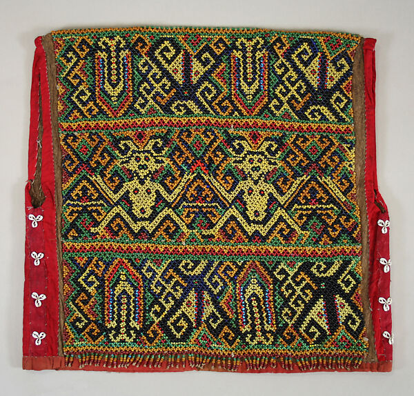 Jacket, Cotton, beads, bark cloth, shell, Maloh or Iban people