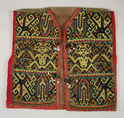 986 Old Beaded Dayak Baby Carrier from Borneo