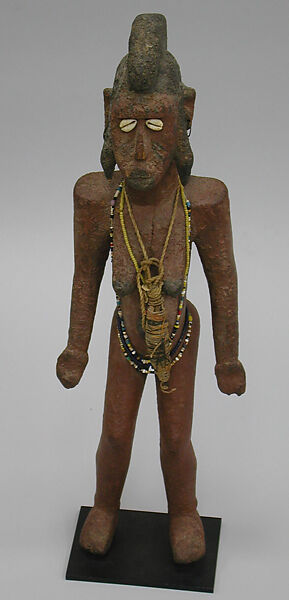 Figure: Female (Muiha), Wood, cowrie shells, beads, pigment, string, threads, Bwa peoples (?) 