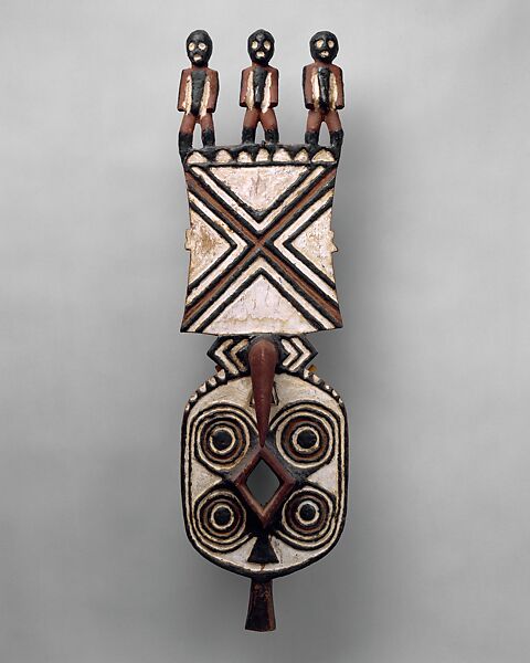 Leper Mask, Wood, pigment, fiber, Bwa peoples 